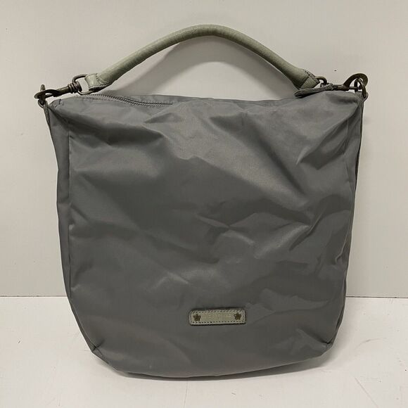 Liebeskind Berlin Leather Nylon Crossbody Shoulder Hand Bag Purse Gray Large - Picture 1 of 11